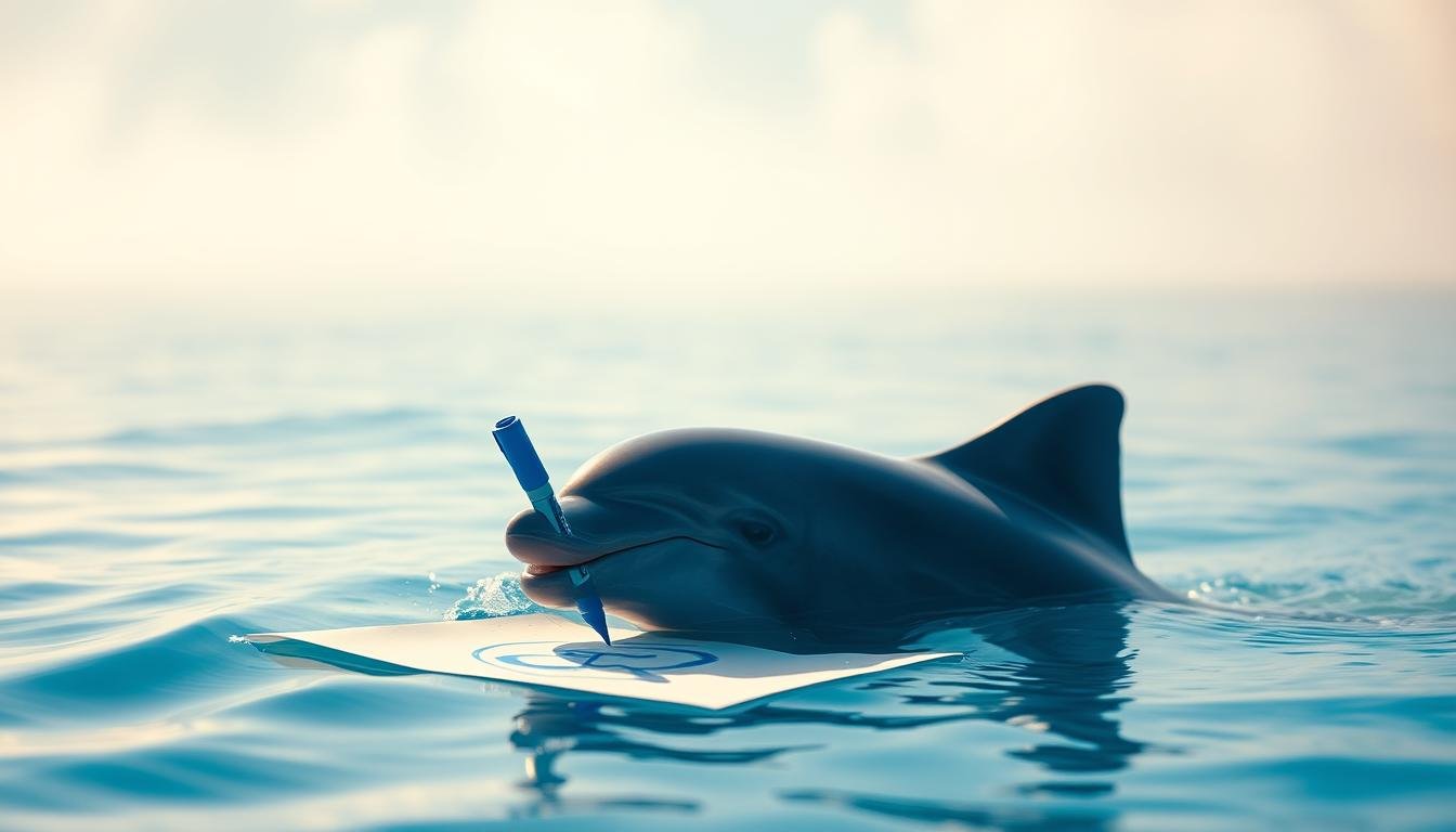 dolphin drawing skills