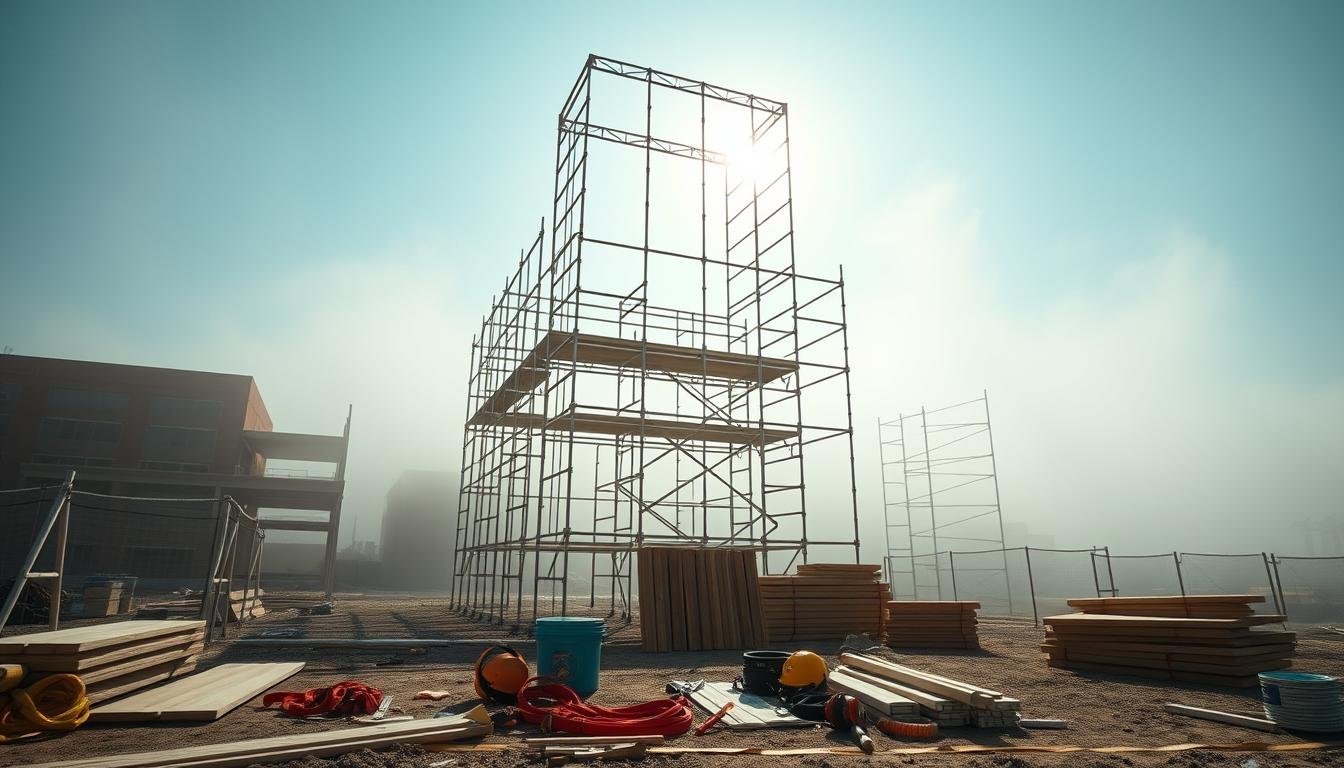 scaffold tower preparation