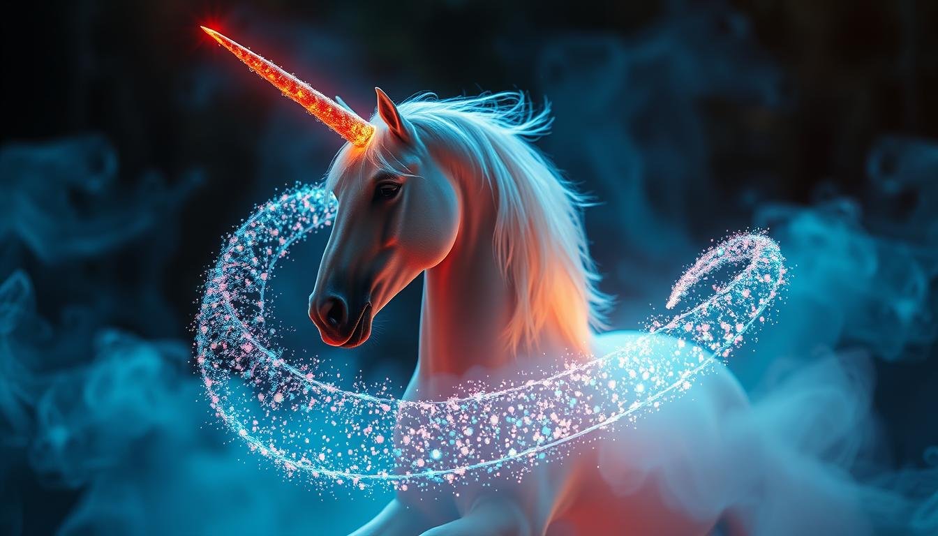 unicorn drawing with magical elements